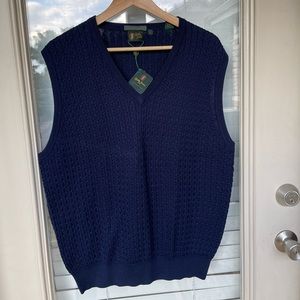 Bobby Jones pure Peruvian Pima blue new with tags golf vest large men’s unisex